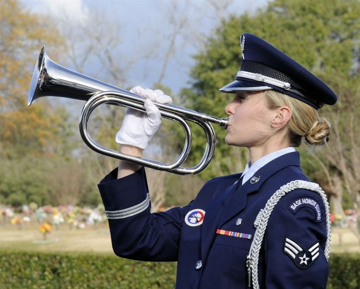Playing the bugle
