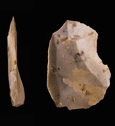 Tool made by the Levallois technique (edge and face)