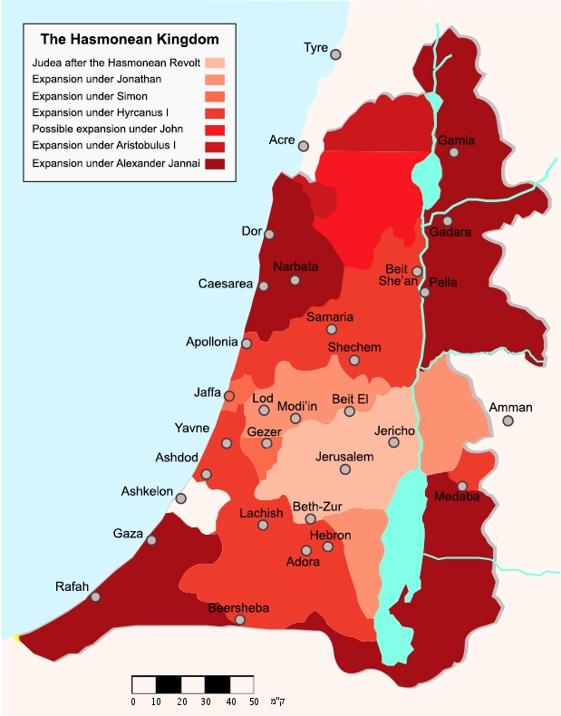 A map of the Hasmonean Kingdom