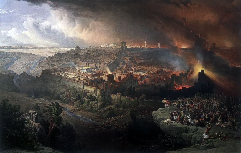 The siege and destruction of Jerusalem by the Romans