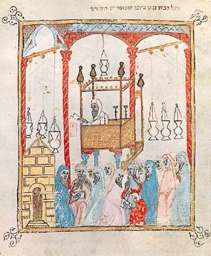 A cantor reading the Passover story in al-Andalus