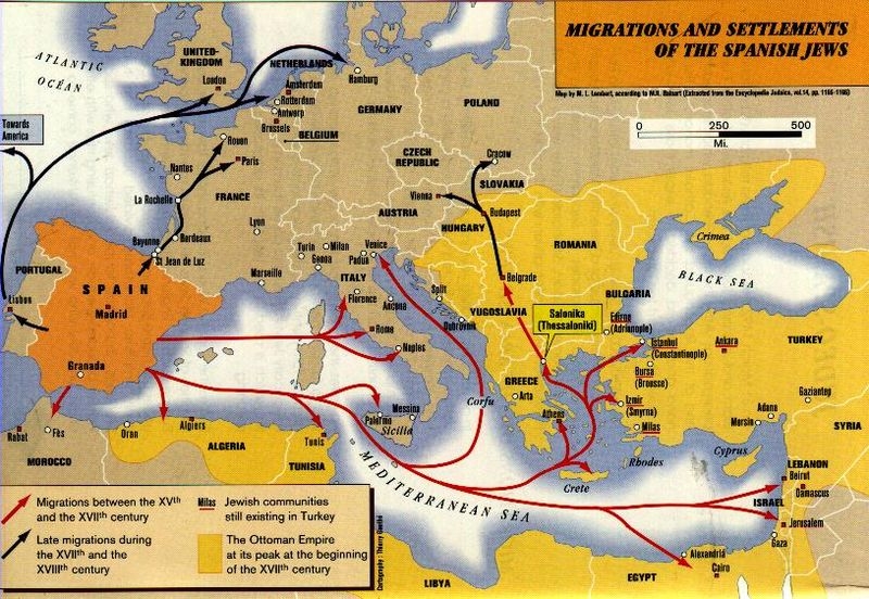 Migrations and settlements of the Sephardi Jews