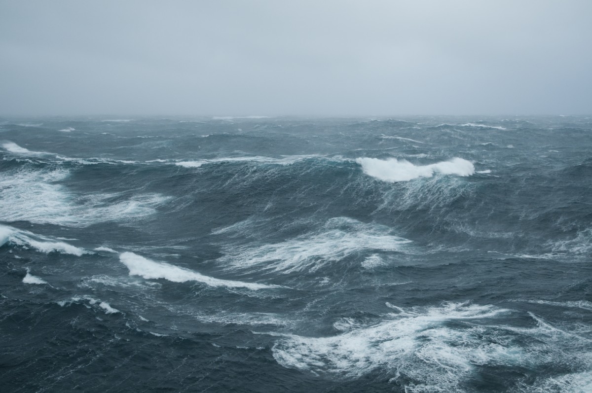 Stormy waves in the open ocean