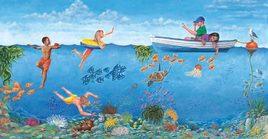 Things floating or swimming
