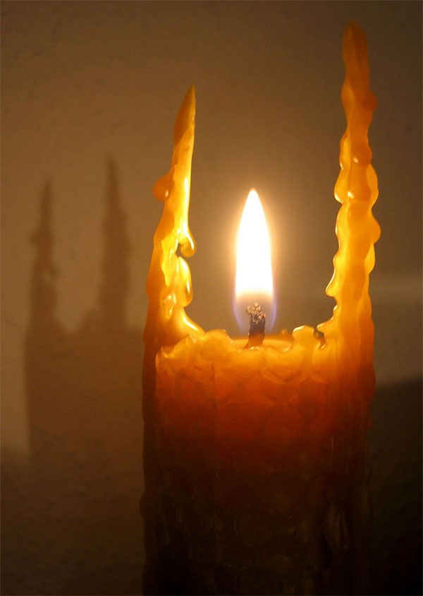 Candlewax, a solid with a low melting point