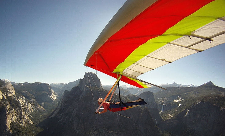 Hang gliders use thermals to stay airborne