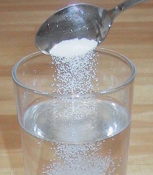 Dissolving table salt in water