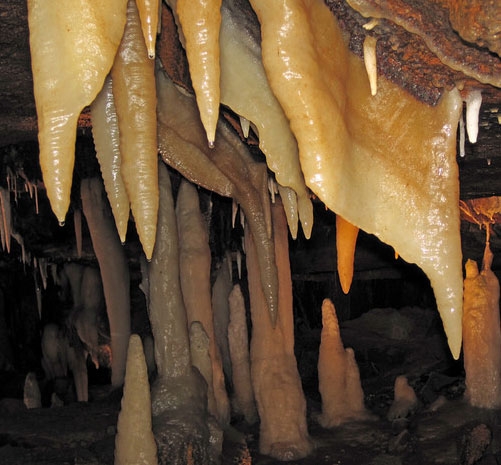 Dripping stalactites