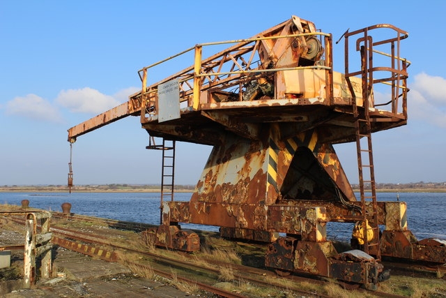 A rusting crane