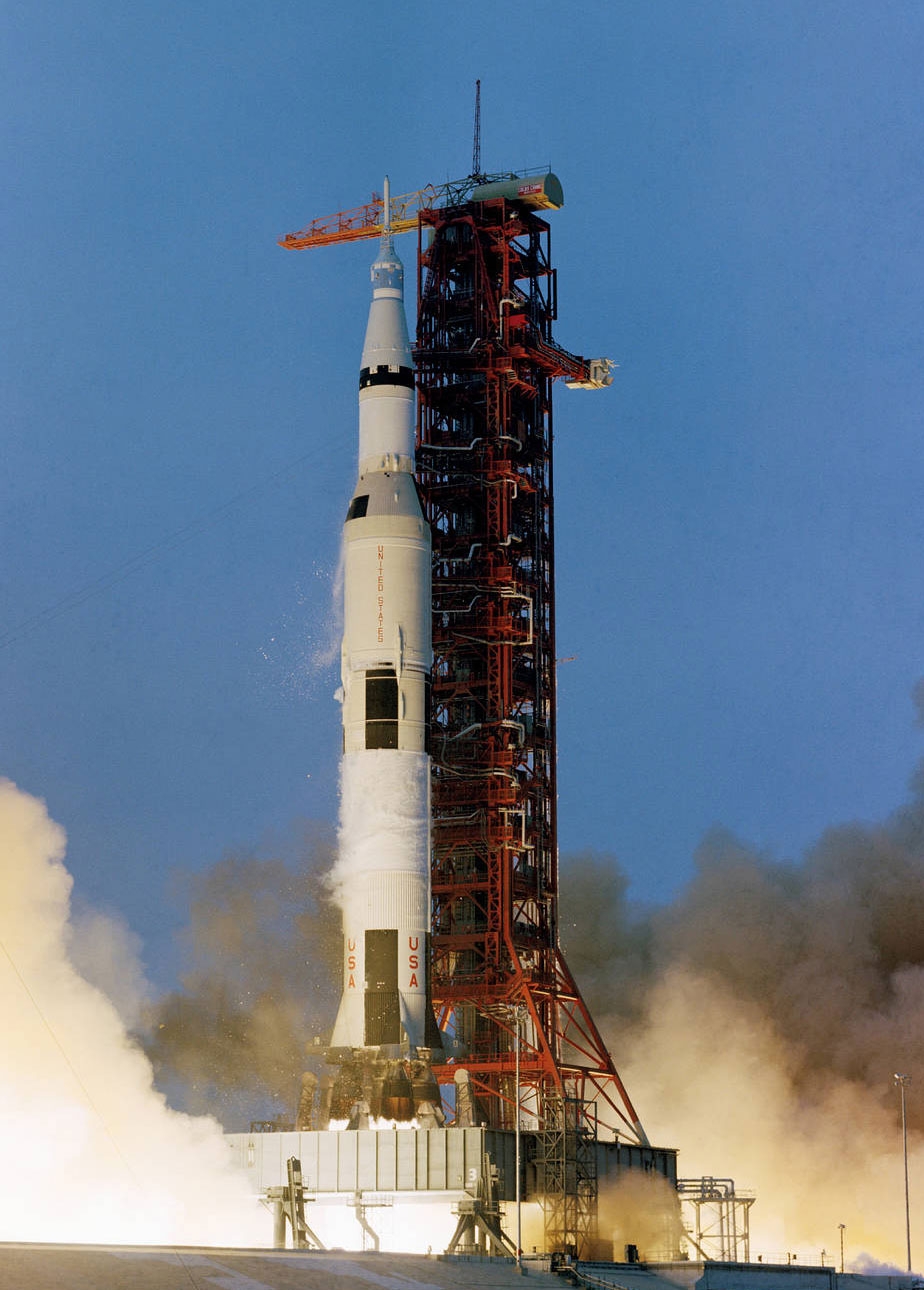 The launch of Apollo 13 in 1970