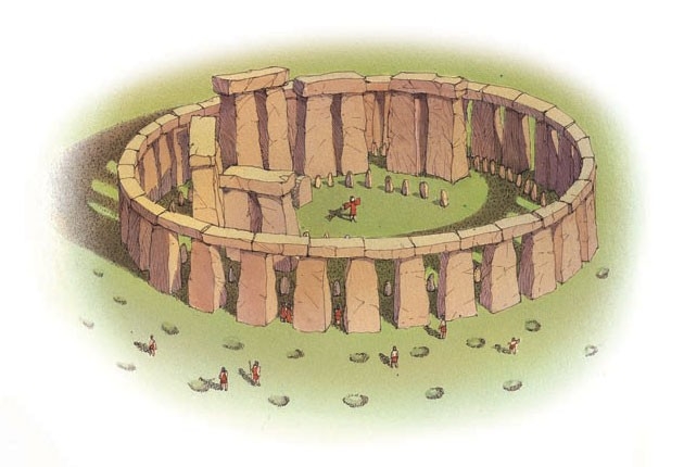 Stonehenge as it may have looked at its completion
