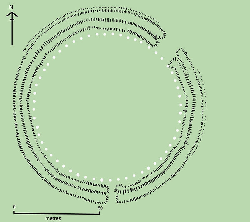 A plan showing the circular ditch