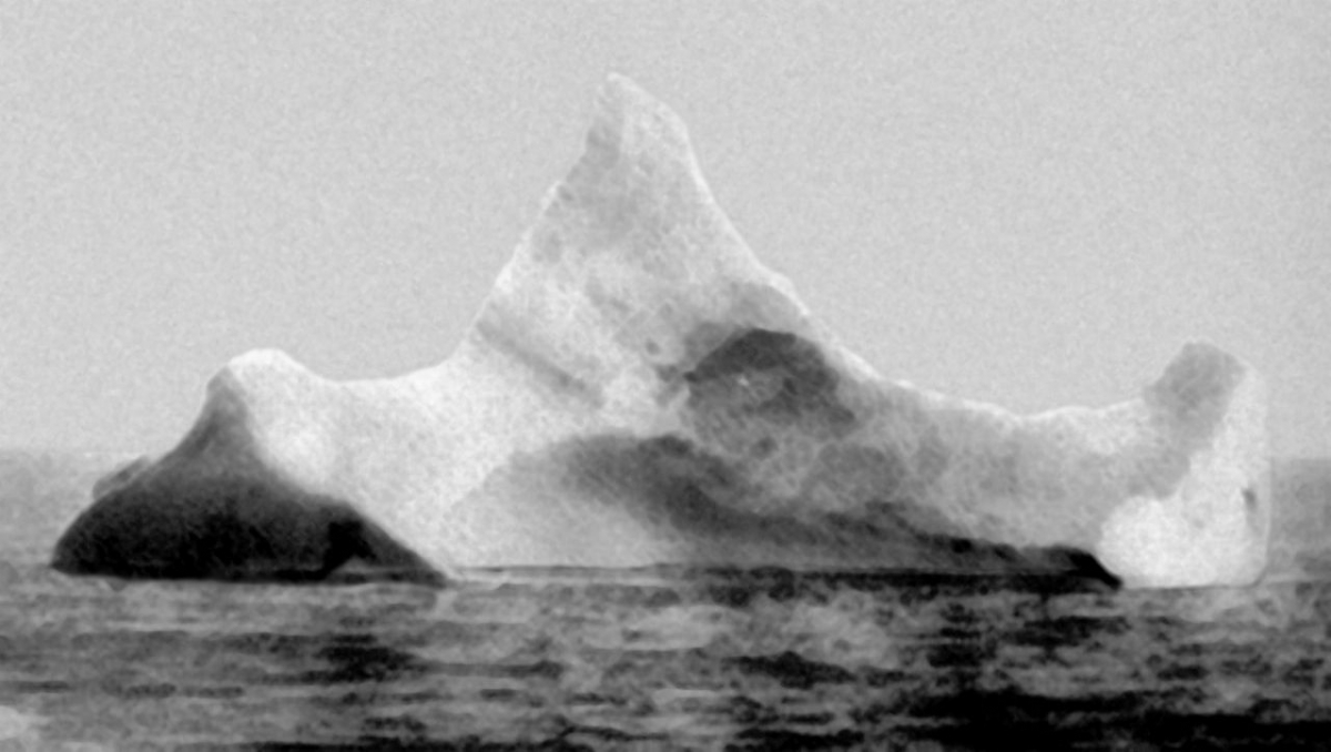 The iceberg thought to have collided with Titanic