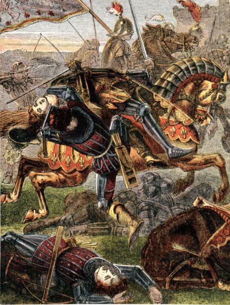 Joan falls from her horse at Compiègne
