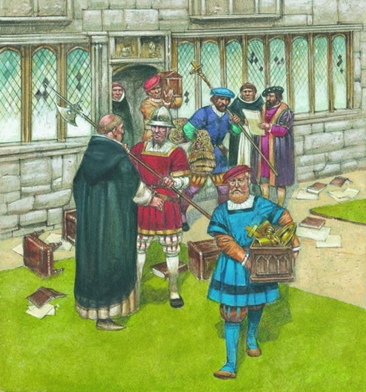 A monastery's treasures are seized