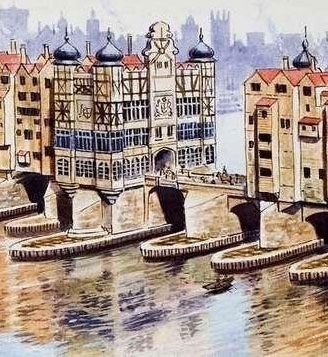 London Bridge before the Great Fire