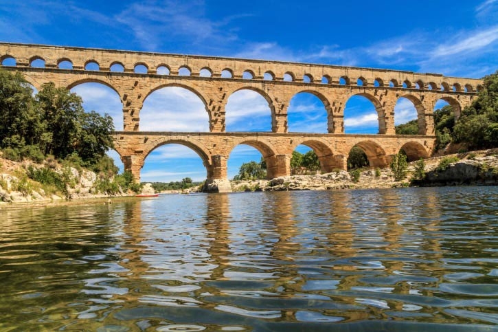 The Pont du Gard aqueduct in southern France