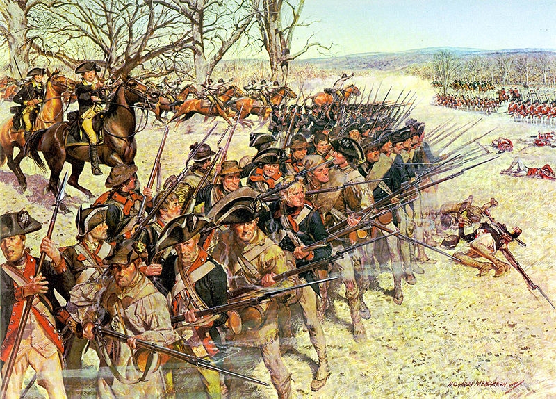 American Patriots fighting in the Revolutionary War