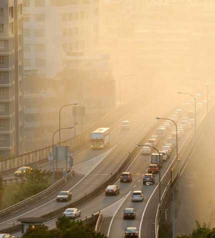 Traffic fumes adding to air pollution