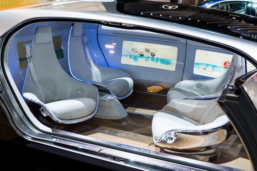 Inside a driverless car