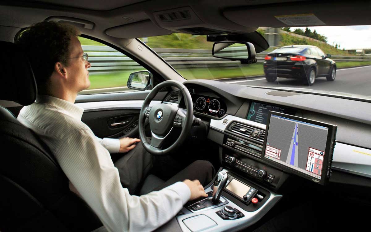 Inside an autonomous car