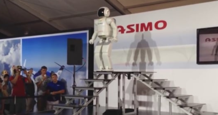 A demonstration of a humanoid robot