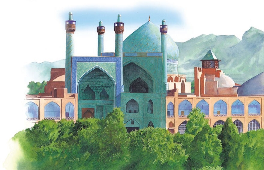 The Shah Mosque in Isfahan, Iran