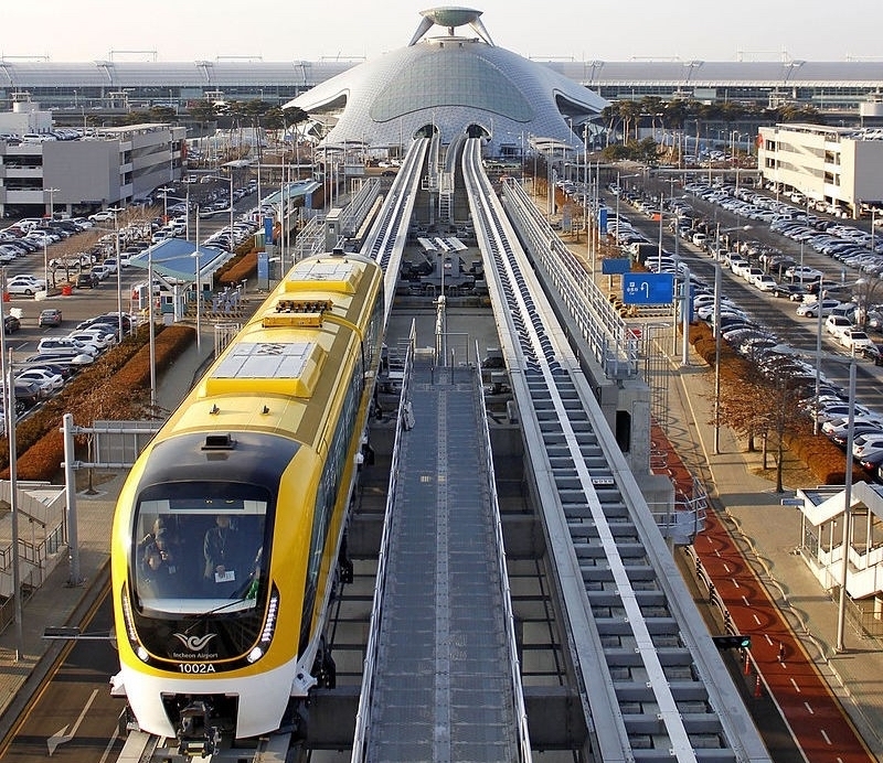 Maglev train at Incheon airport, South Korea