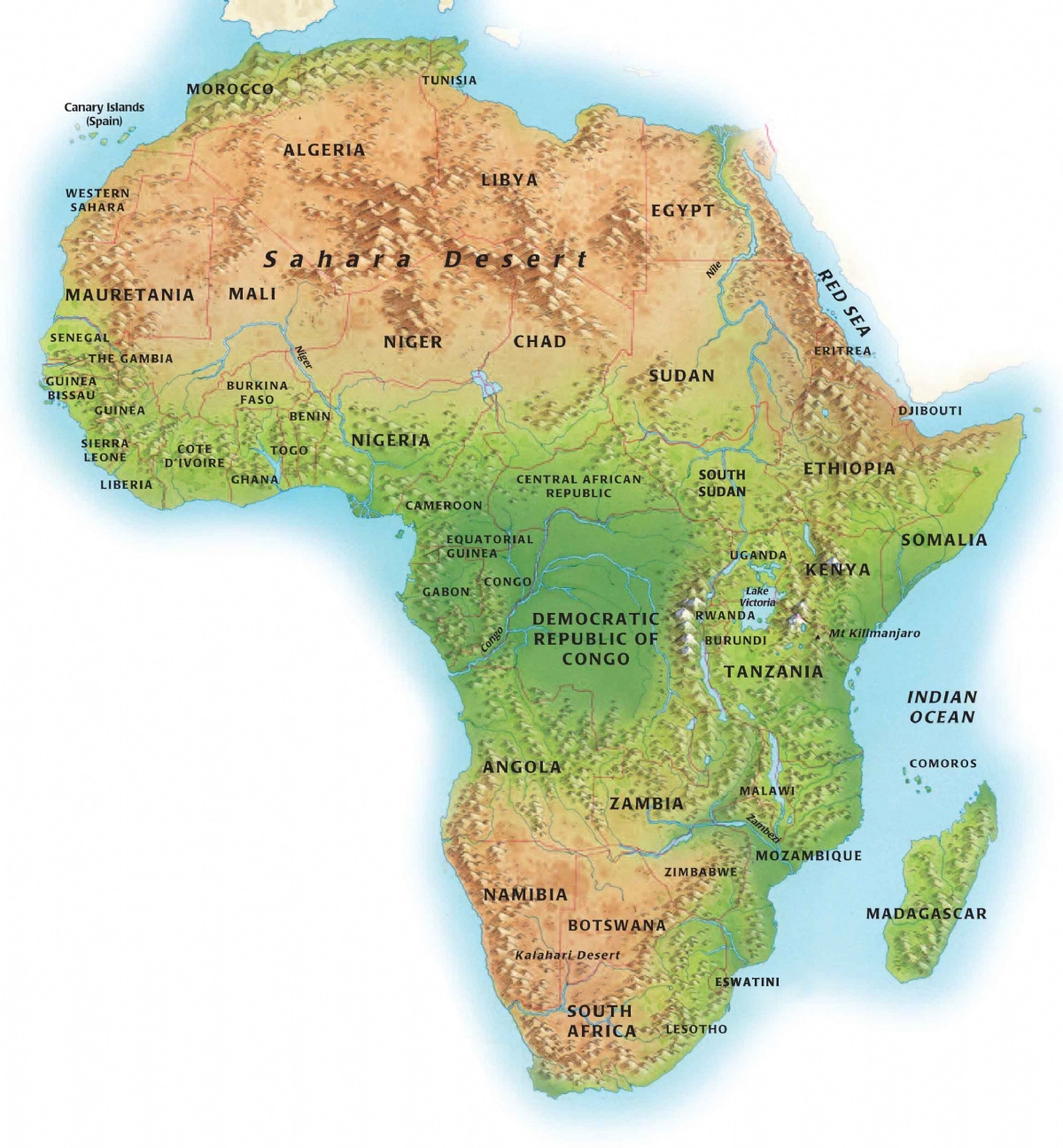 A map of Africa