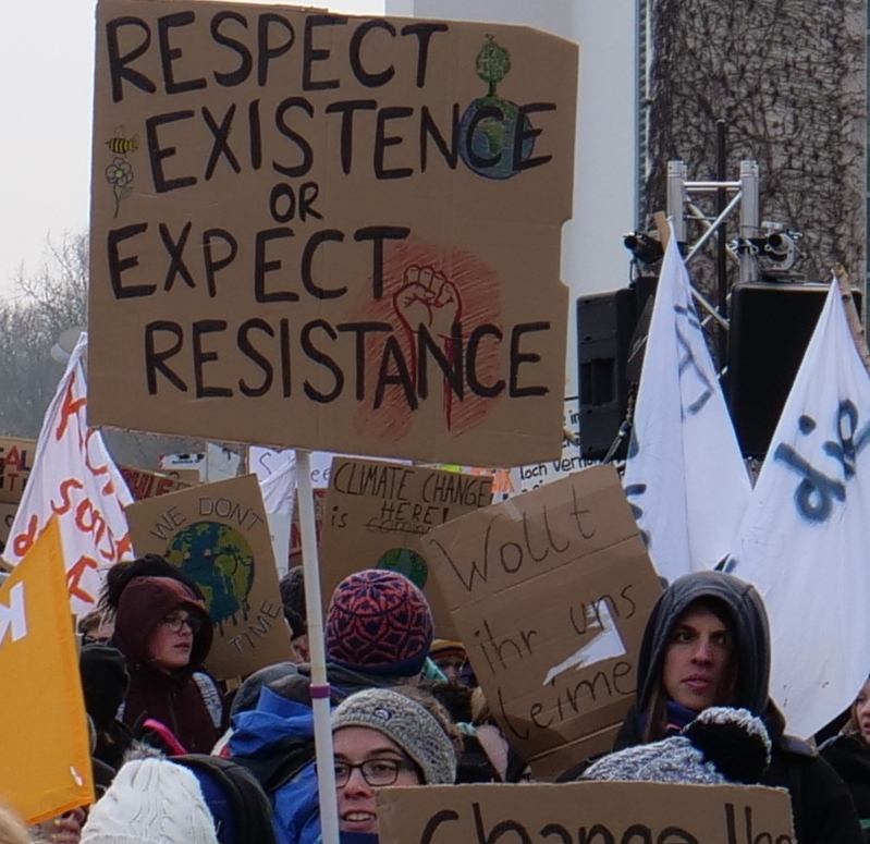 Fridays for Future demonstration, Jan 2019 (L. Lenz)