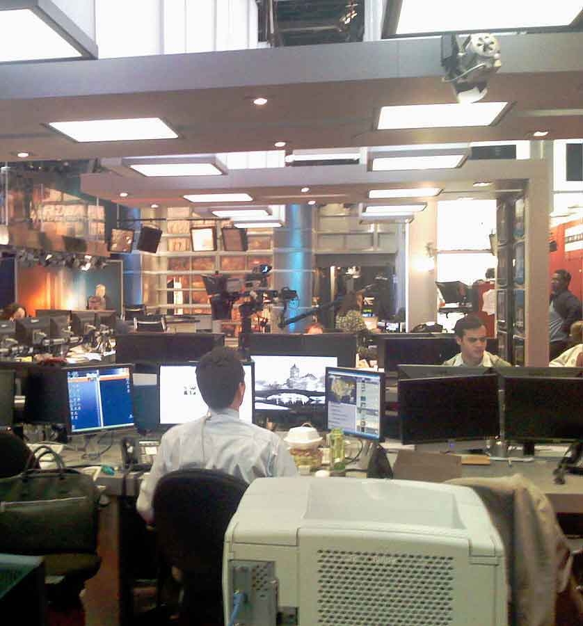 Studio at NBC television, New York