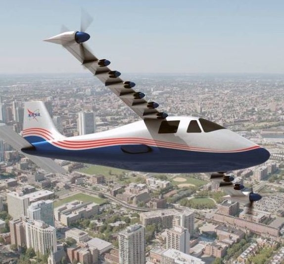 A test plane driven by electric motors