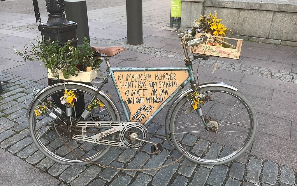 Greta Thunberg's bicycle in Stockholm, September 2018