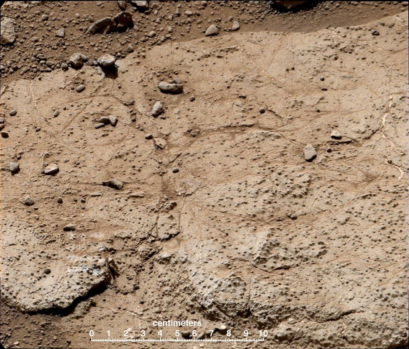 The patch of mudstone on Mars found to contain long-chain alkanes