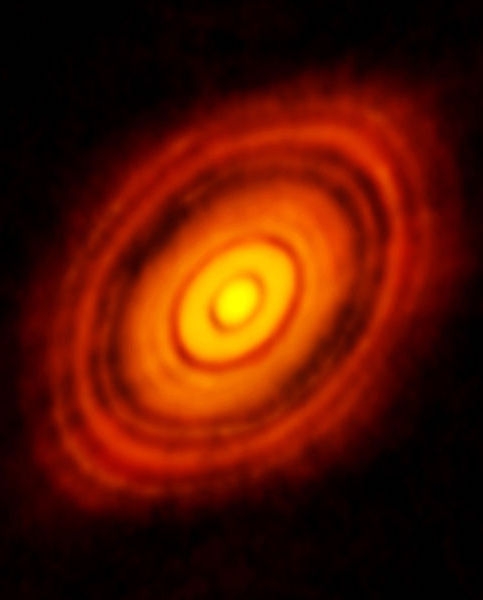 Image of an accretion disc around a young star today