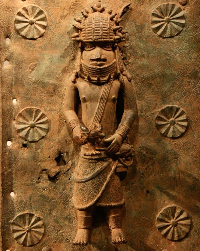 Brass plaque, one of the Benin Bronzes