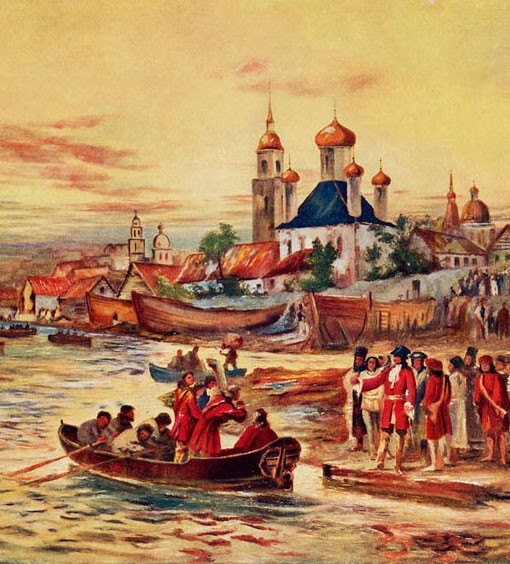 Peter oversees the launch of his navy