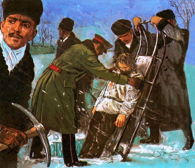 Rasputin's body is dumped into the icy river