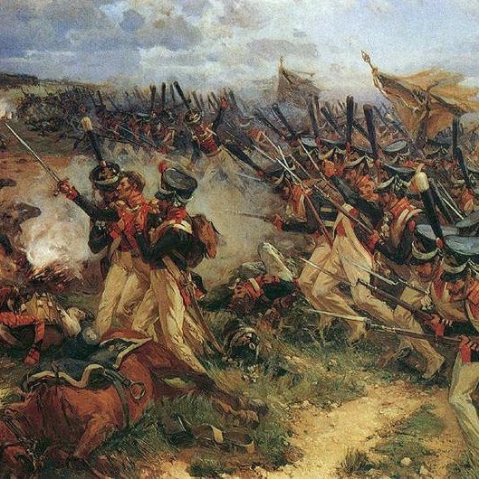 A Russian attack at the Battle of Borodino