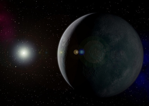 Artist's impression of Planet Nine and the distant Sun