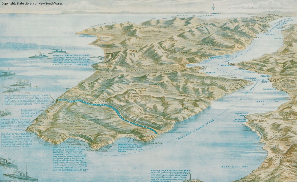 Map of the Dardanelles