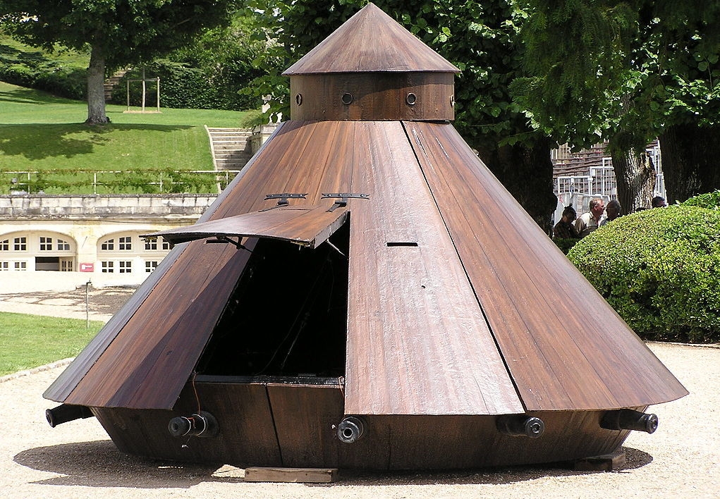 A model of an armoured vehicle designed by Leonardo