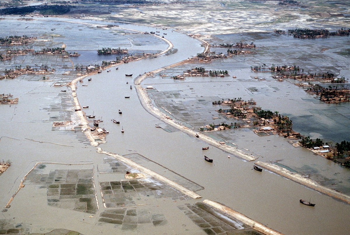 Floods in Bangladesh after the April 1991 cyclone