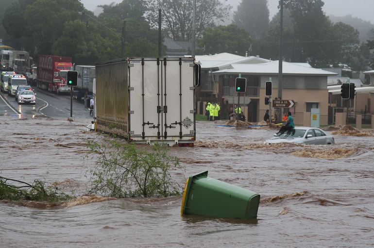 Flash floods in Toowoomba, Queensland, Australia