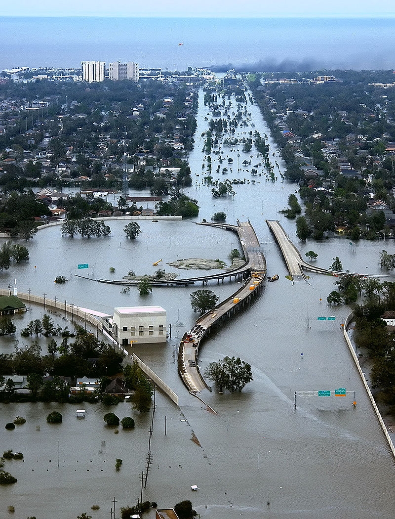 New Orleans flooded after Hurricane Katrina, 2005