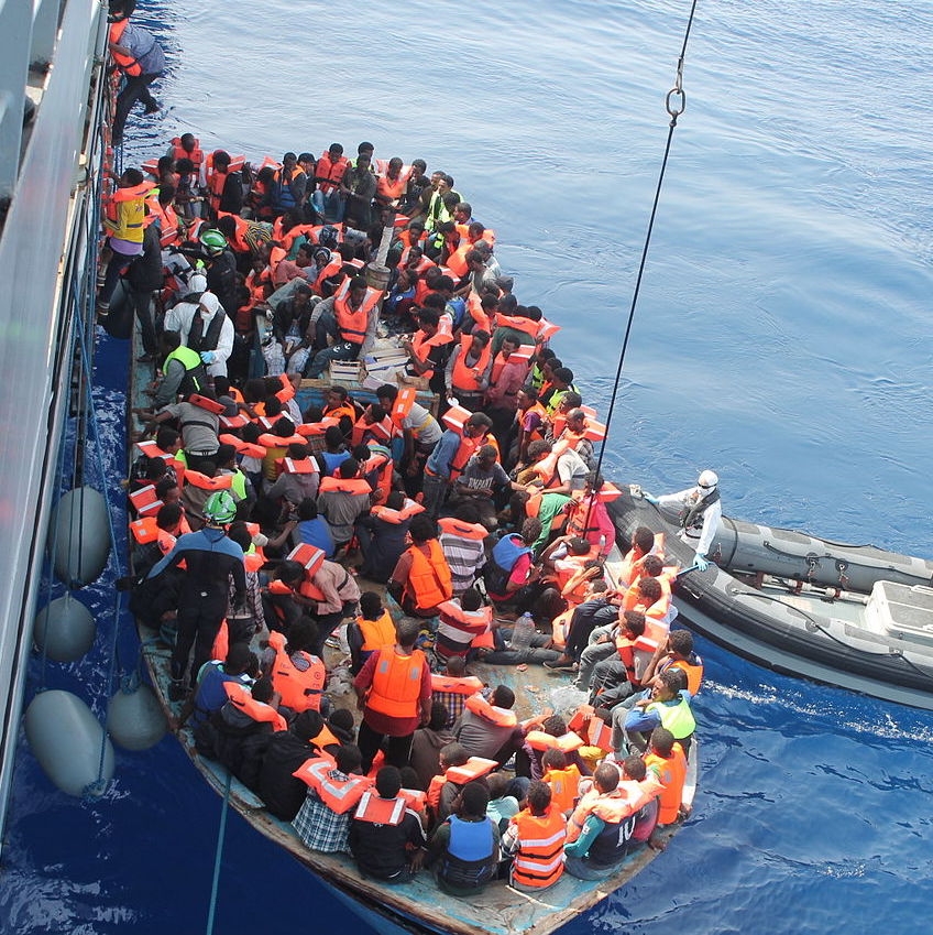 African migrants attempt to cross the Mediterranean