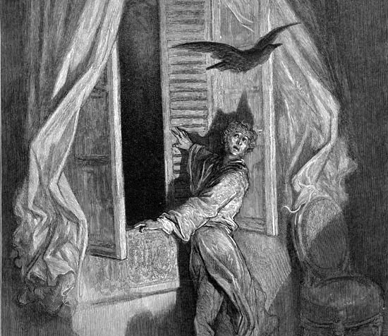 Illustration for "The Raven" by Edgar Allan Poe