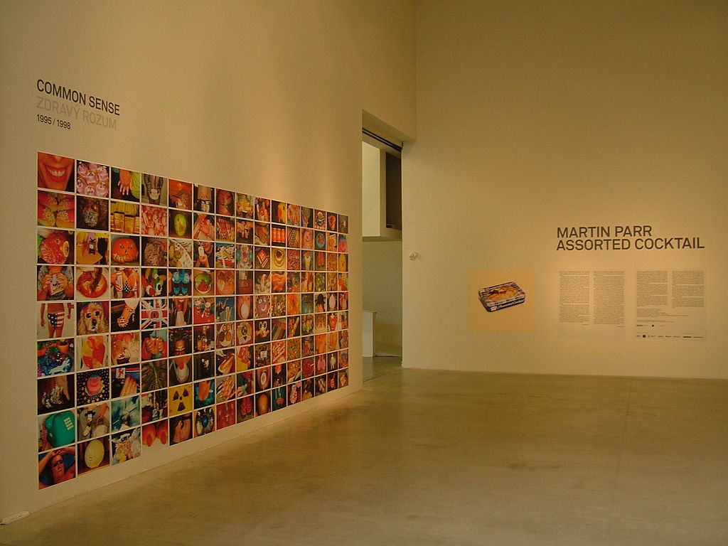 An exhibition featuring Common Sense by Martin Parr