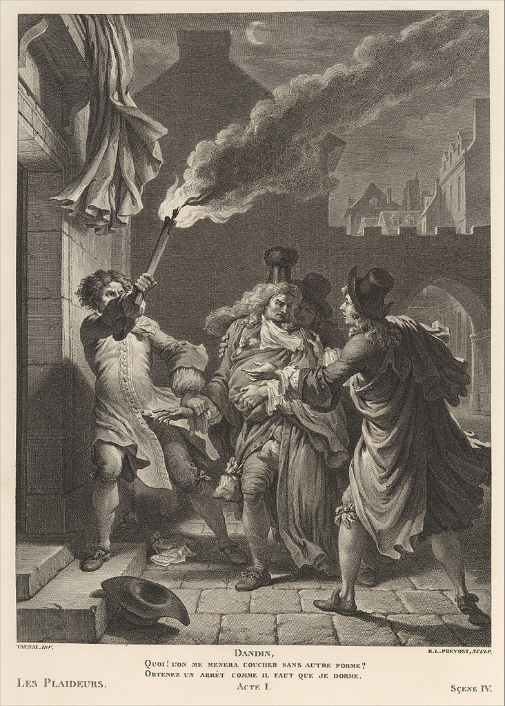 An illustration from Les Plaideurs
