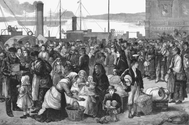 Irish emigrants during the Great Famine